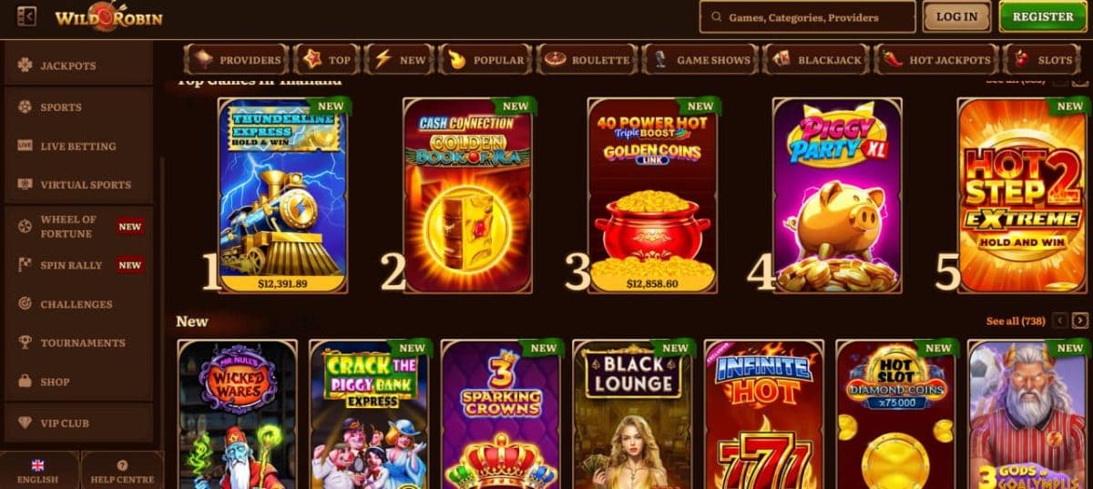 Wild Robin Casino — Slots & Live Dealer image 1