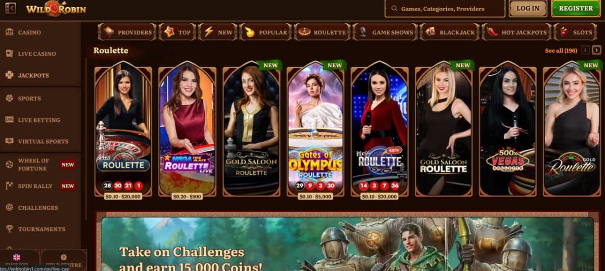 Wild Robin Casino — Slots & Live Dealer image 3