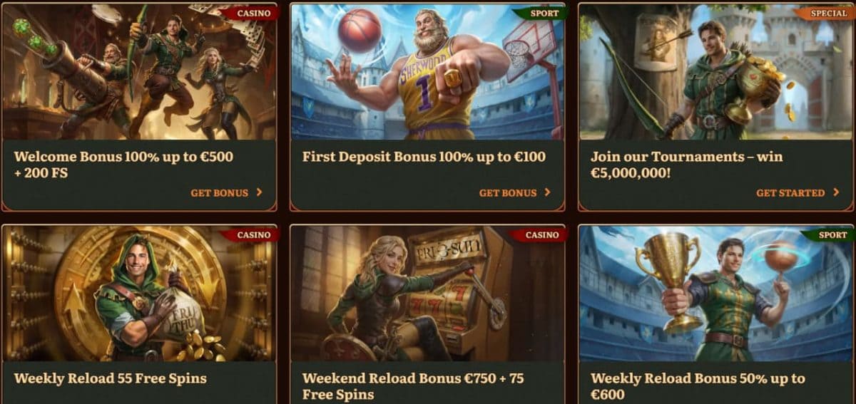 Wild Robin Casino Bonus 2026 — Welcome, Cashback, Crab UK image 1