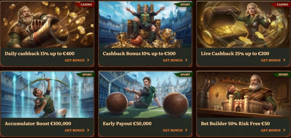 Wild Robin Casino Bonus 2026 — Welcome, Cashback, Crab UK image 2